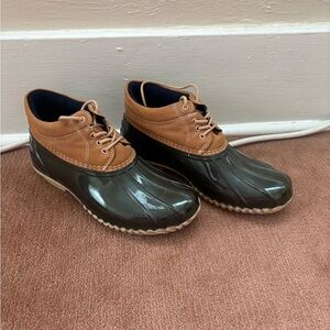 Tommy Hilfiger Women’s Brown and Black Duck Boots
